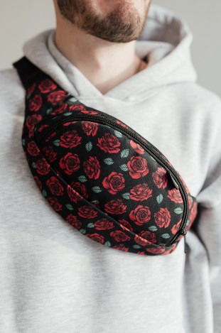 Сумка поясна GARAGE Roses Чорний
