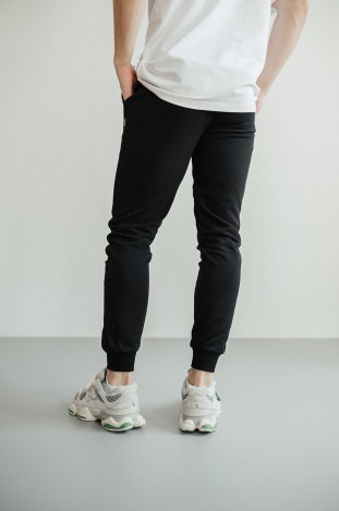Штани спортивні GARAGE basic jogger Winter з начосом Чорний