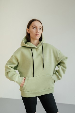 Худі GARAGE Basic OVERSIZE з начісом Фісташковий