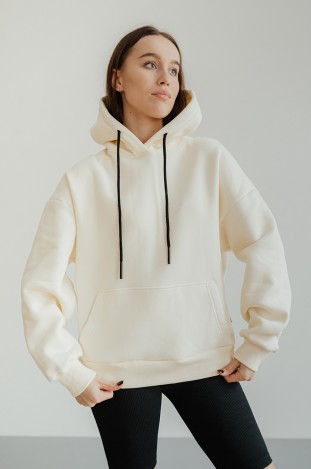 Худі GARAGE Basic OVERSIZE з начісом Молочний