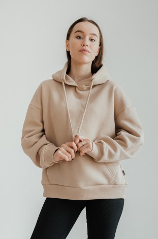 Худі GARAGE Basic OVERSIZE з начісом Бежевий