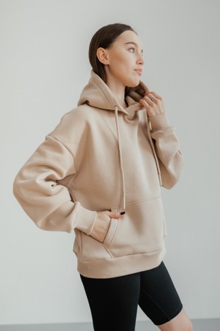 Худі GARAGE Basic OVERSIZE з начісом Бежевий
