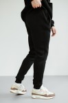 Штани спортивні GARAGE basic jogger Winter карман замок з начосом Чорний