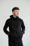 Худі на блискавці GARAGE Basic G на замку з начосом Чорний