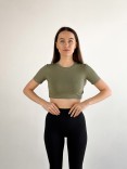 Топ GARAGE Basic короткій рукав Хакі