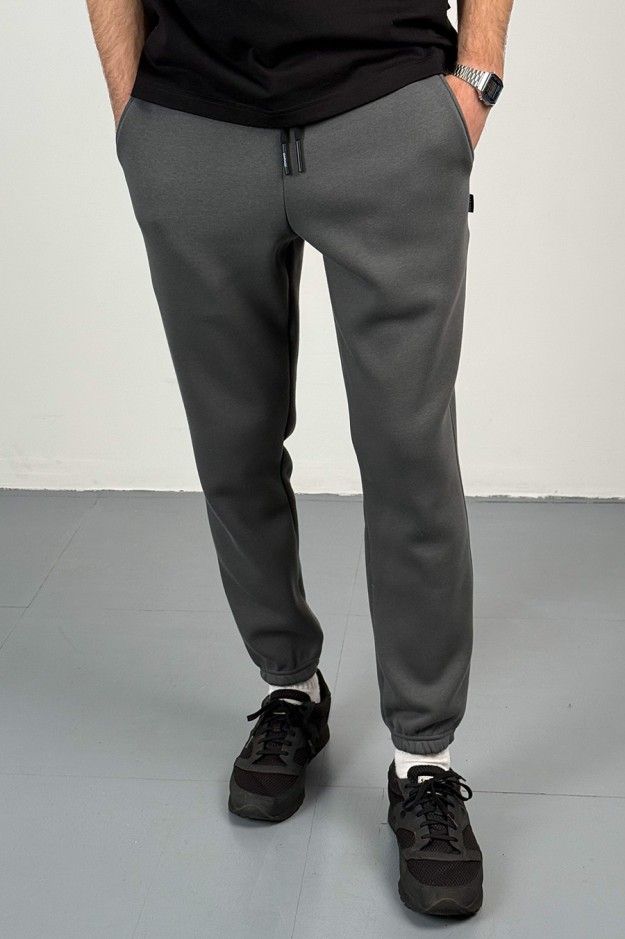 Штани спортивні GARAGE Oversize Essentials Style Basic з начосом Т.Сірий
