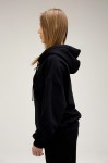 Худі на блискавці GARAGE Basic OVERSIZE на замку з начосом Чорний