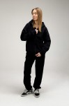 Худі на блискавці GARAGE Basic OVERSIZE на замку з начосом Чорний