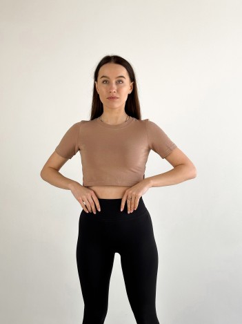Топ GARAGE Basic короткій рукав Мокко