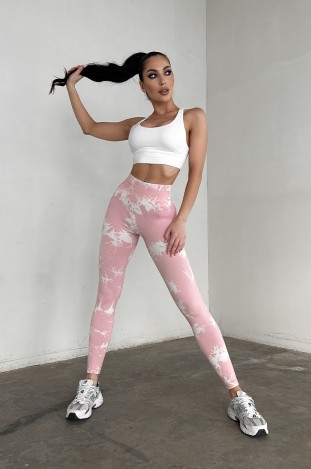 Легінси fitness GARAGE HX Push UP тай дай Рожевий