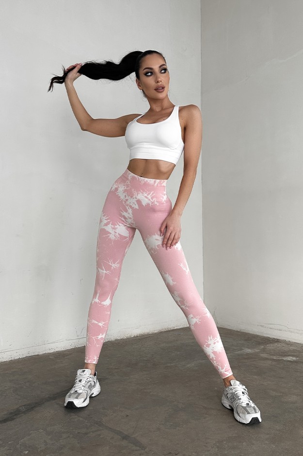 Легінси fitness GARAGE HX Push UP тай дай Рожевий
