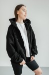 Худі на блискавці GARAGE Basic OVERSIZE замок літо Чорний