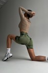 Шорти fitness GARAGE LR Push UP паутинка Св.Зелений