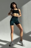Шорти fitness GARAGE LR Push UP паутинка Зелений