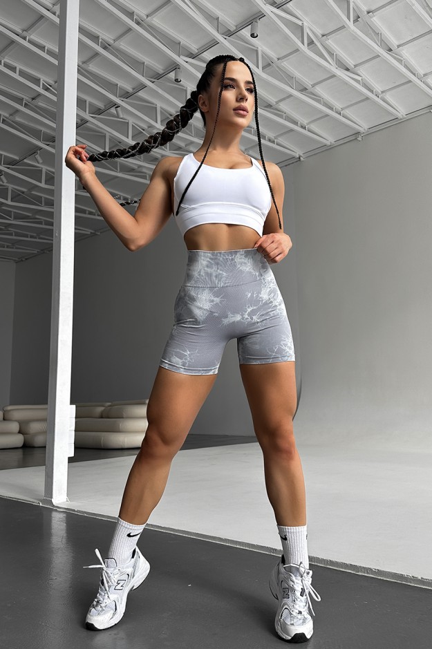 Шорти fitness GARAGE LR Push UP паутинка Сірий