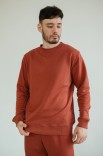 Світшот GARAGE укорочений з розпошивальним швом Теракотовий