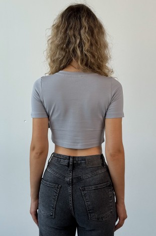 Топ GARAGE Basic короткій рукав Св.Сірий