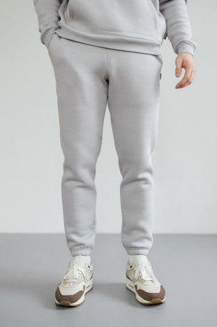 Штани спортивні GARAGE Oversize Essentials Style Basic з начосом Св.Сірий