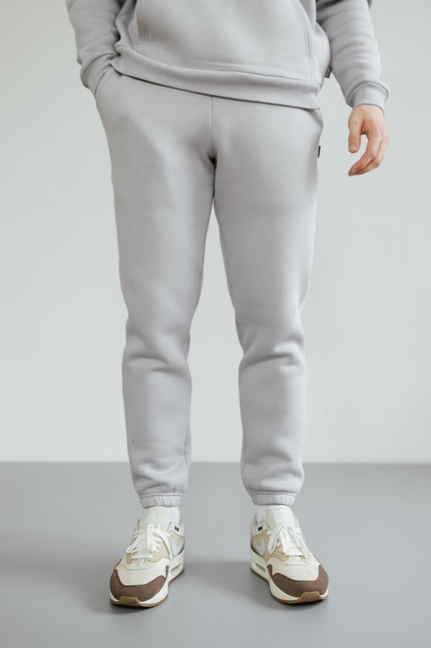 Штани спортивні GARAGE Oversize Essentials Style Basic з начосом Св.Сірий