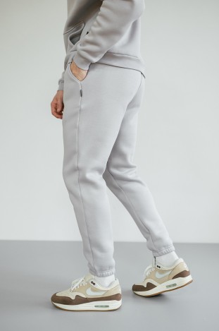 Штани спортивні GARAGE Oversize Essentials Style Basic з начосом Св.Сірий