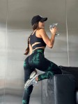 Легінси fitness GARAGE HG Push UP зелено-чорні