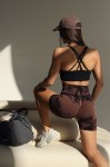 Шорти fitness GARAGE LR Push UP паутинка Коричневий