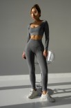 Костюм fitness GARAGE Костюм рубчик з рашгардом Сіро-блакитний