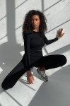 Костюм fitness GARAGE Костюм рубчик Push Up з рашгардом Чорний