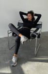 Костюм fitness GARAGE Костюм рубчик Push Up з рашгардом Чорний