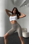 Шорти fitness GARAGE Push UP велосипедки Сіро-бежевий