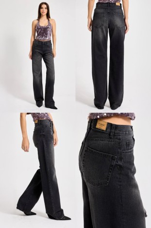Джинси IT'S BASIC 2880-1w4 1 pantolon loose fit Чорний