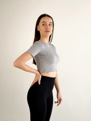 Топ GARAGE Basic короткій рукав Сіра Олива
