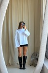 Лонгслів GARAGE oversized з котонової тканини Білий