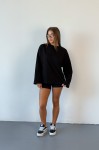 Лонгслів GARAGE oversized з котонової тканини Чорний