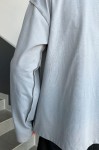 Лонгслів GARAGE BOXY з відкритими швами Сіра Олива