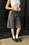 Шорти GARAGE Бермуди з костюмної тканини Сірий
