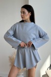 Кофта GARAGE з обрізними краями та рукавами кльош Св.Сірий