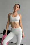 Топ fitness GARAGE відкрита спинка Слонова кістка