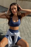 Топ fitness GARAGE відкрита спинка Синій