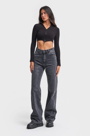 Джинси IT'S BASIC 2478-4w5 14 pantolon straight fit Т.Сірий