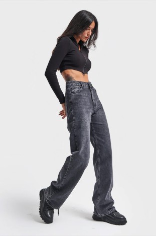 Джинси IT'S BASIC 2478-4w5 14 pantolon straight fit Т.Сірий