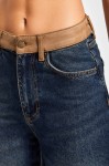 Джинси IT'S BASIC 4236-2w5 8 pantolon mid rise wide leg Т.Синій