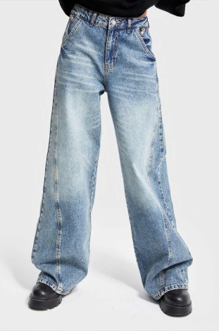 Джинси IT'S BASIC 4221-4w5 32 pantolon wide leg Синій