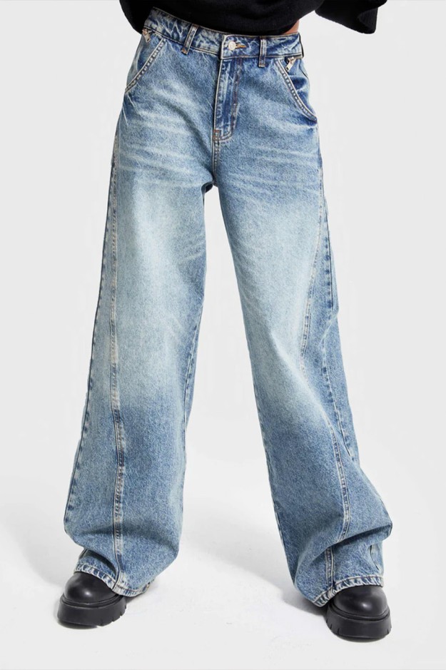 Джинси IT'S BASIC 4221-4w5 32 pantolon wide leg Синій