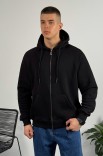 Худі на блискавці GARAGE Oversize Essentials Style Basic з начосом Чорний