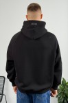 Худі на блискавці GARAGE Oversize Essentials Style Basic з начосом Чорний