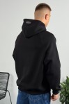 Худі на блискавці GARAGE Oversize Essentials Style Basic з начосом Чорний