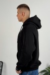 Худі на блискавці GARAGE Oversize Essentials Style Basic з начосом Чорний
