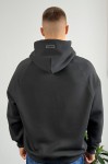 Худі на блискавці GARAGE Oversize Essentials Style Basic з начосом Графіт