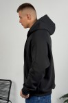 Худі на блискавці GARAGE Oversize Essentials Style Basic з начосом Графіт